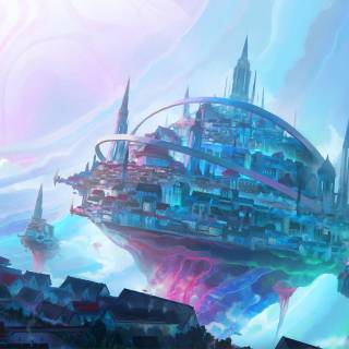 4k fantasy city wallpaper