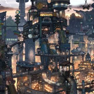 4k fantasy city wallpaper