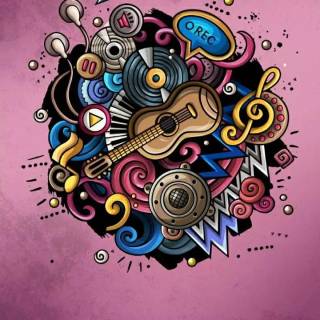Doodle phone 4k wallpaper