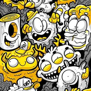 Doodle phone 4k wallpaper