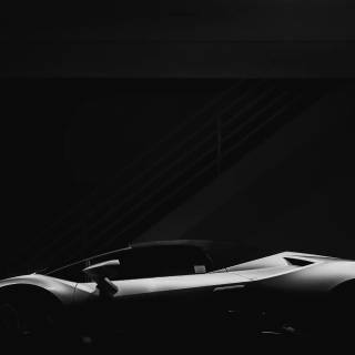 Car 4k black and white wallpaper