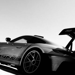 Car 4k black and white wallpaper