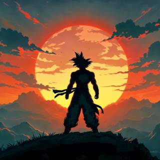 Goku landscape 4k wallpaper