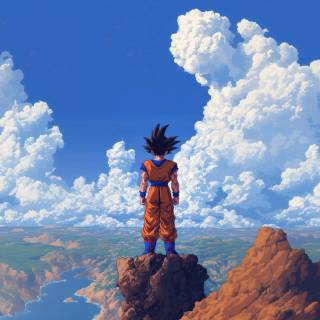 Goku landscape 4k wallpaper