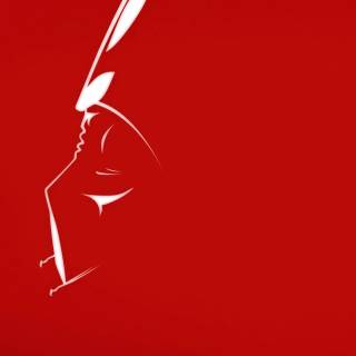 Red minimal phone wallpaper