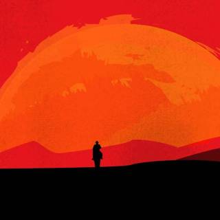 Red minimal phone wallpaper