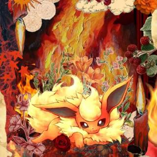 Flareon phone wallpaper