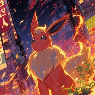 Flareon phone wallpaper