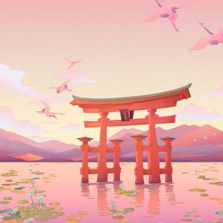 Japanese painting phone wallpaper