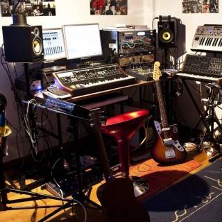Music studio phone wallpaper