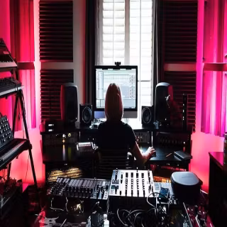 Music studio phone wallpaper