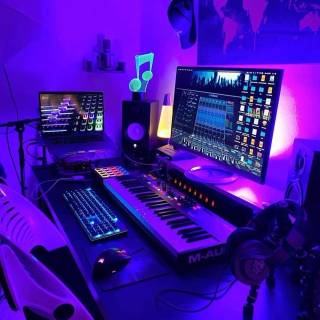 Music studio phone wallpaper
