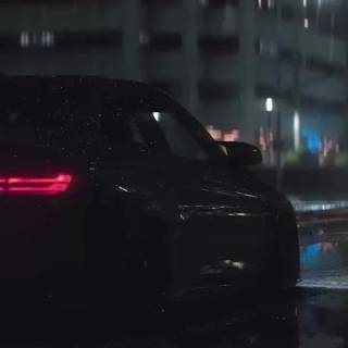 BMW M4 night rain wallpaper