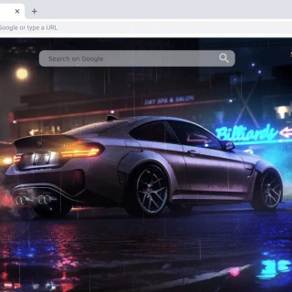 BMW M4 night rain wallpaper