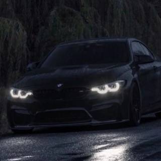 BMW M4 night rain wallpaper