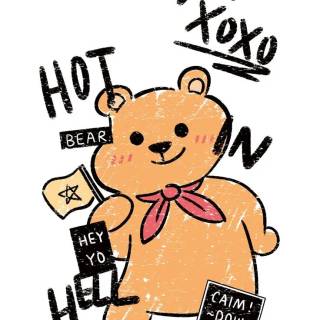 Y2K bear wallpaper