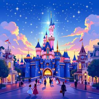Cartoon Disneyland wallpaper