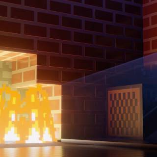 Minecraft fireplace wallpaper