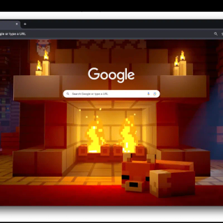 Minecraft fireplace wallpaper