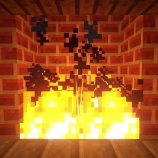 Minecraft fireplace wallpaper