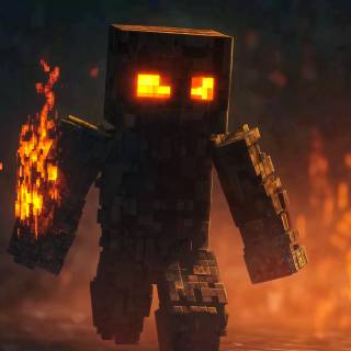 Minecraft fireplace wallpaper