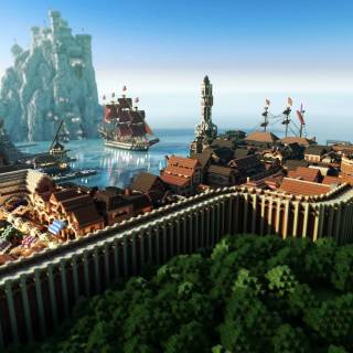 Minecraft fireplace wallpaper
