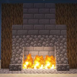 Minecraft fireplace wallpaper