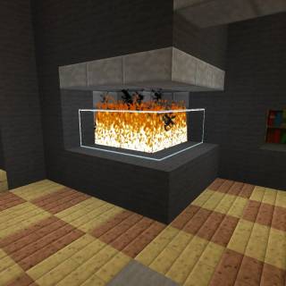 Minecraft fireplace wallpaper