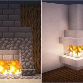 Minecraft fireplace wallpaper