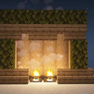 Minecraft fireplace wallpaper