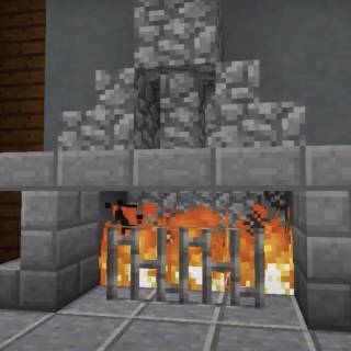 Minecraft fireplace wallpaper