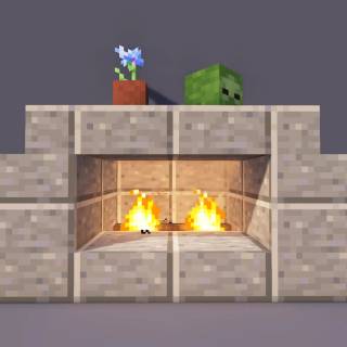 Minecraft fireplace wallpaper