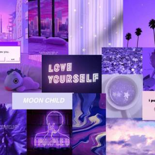 Lavender collage PC wallpaper
