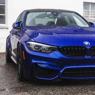 BMW M4 snow forest mobile wallpaper
