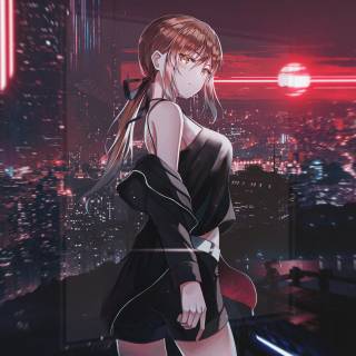 4k PC girl cartoon wallpaper