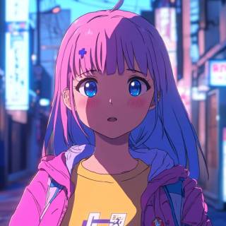 4k PC girl cartoon wallpaper