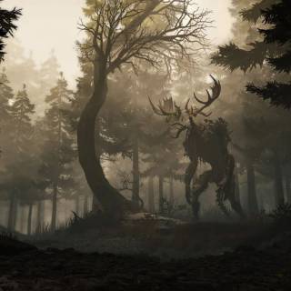 Dark forest PS4 wallpaper