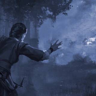 Dark forest PS4 wallpaper