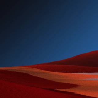 Full moon over red dunes wallpaper