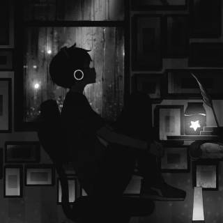 Sad anime alone boy dark wallpaper