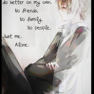 Sad anime alone boy dark wallpaper