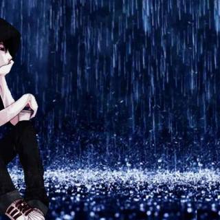 Sad anime alone boy dark wallpaper