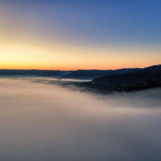 Beautiful misty view wallpaper