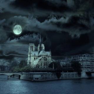 Rainy castle wallpaper