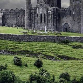Rainy castle wallpaper