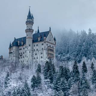 Rainy castle wallpaper