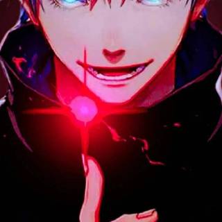 Gojo red and blue wallpaper