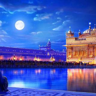 Golden Temple 4k wallpaper