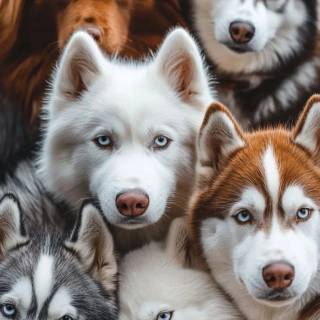 Huskies phone wallpaper