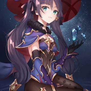 Mona Genshin Impact phone wallpaper